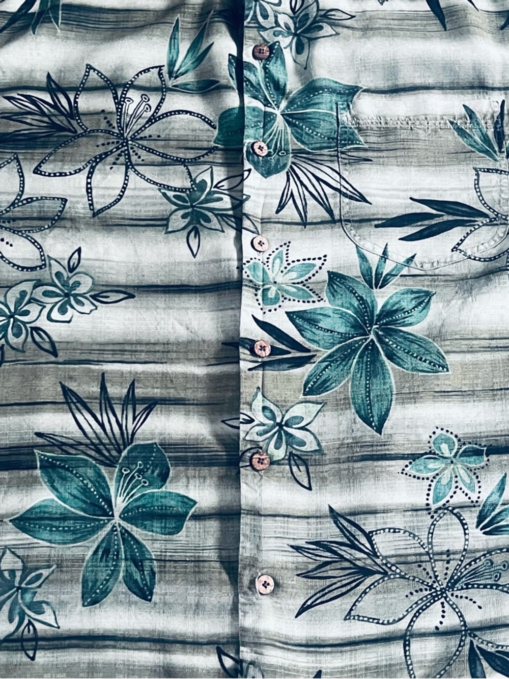 Tommy Bahama Blue-Green Silk Camp Shirt - Picture 3 of 7